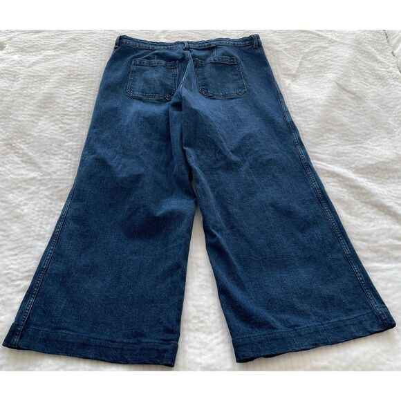 Old Navy Extra High Rise Wide Leg Jeans Trouser Denim Medium Wash Womens Plus 20 - Picture 3 of 11
